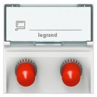 Legrand Волоконно-оптическая розетка - Программа Mosaic - 2 x ST - соединение байонетное - 2 модуля - белый