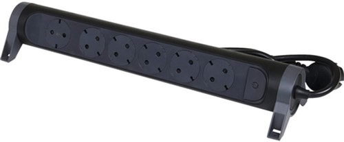 Legrand Удлинитель с поворотным основанием серии "Комфорт" 6 x 2К+З с кабелем 1,5 м., цвет: черный