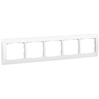 Legrand Galea Life Рамка 5 постов горизонтальный монтаж белая (771005)