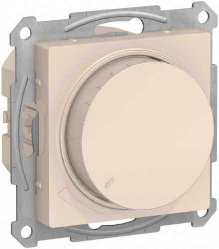 Systeme (Schneider) Electric ATLASDESIGN СВЕТОРЕГУЛЯТОР (диммер) повор-нажим, LED, RC, 400Вт, мех., БЕЖЕВЫЙ