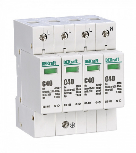 Schneider electric DEKraft Ограничитель перенапряжений 3P+N 40кА класс C 440В