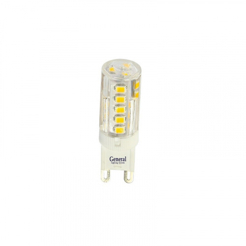 GENERAL лампа светодиодная капсульная GLDEN-G9-5-P-220-2700 пластик (653800)