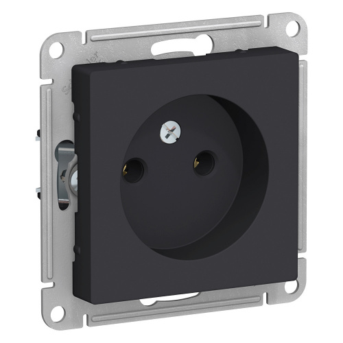 Systeme (Schneider) Electric ATLASDESIGN РОЗЕТКА без заземления, 16А, механизм, КАРБОН ATN001041