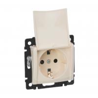 Valena Розетка с крышкой крем Legrand 774322