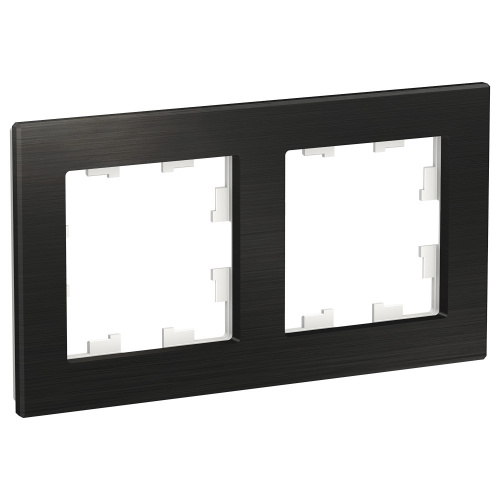 Systeme (Schneider) Electric ATLASDESIGN NATURE 2-постовая РАМКА, МЕТАЛЛ ОНИКС (ATN312302)