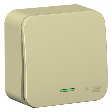 Systeme (Schneider) Electric BLANCA О/У 1-клавишный ВЫКЛЮЧАТЕЛЬ (cх.1) с подсв.ИЗОЛ.ПЛ.,10А,250B,БЕЖЕВЫЙ