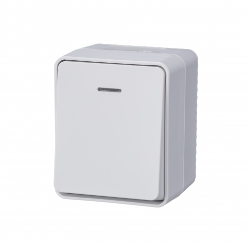 Systeme (Schneider) Electric AtlasDesign Profi54 О/У 1-клавишный ВЫКЛЮЧАТЕЛЬ с подсветкой 10 АХ, БЕЛЫЙ, Россия