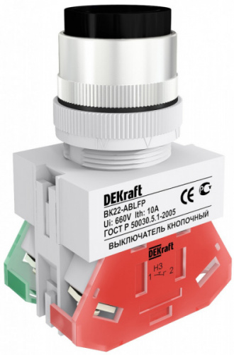 Schneider electric DEKraft Выкл. кноп. ABLFP D22 ЧЕРНЫЙ 220В ВK-22