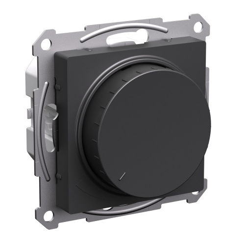 Systeme (Schneider) Electric ATLASDESIGN СВЕТОРЕГУЛЯТОР (диммер) повор-нажим, LED, RC, 400Вт, мех., БАЗАЛЬТ