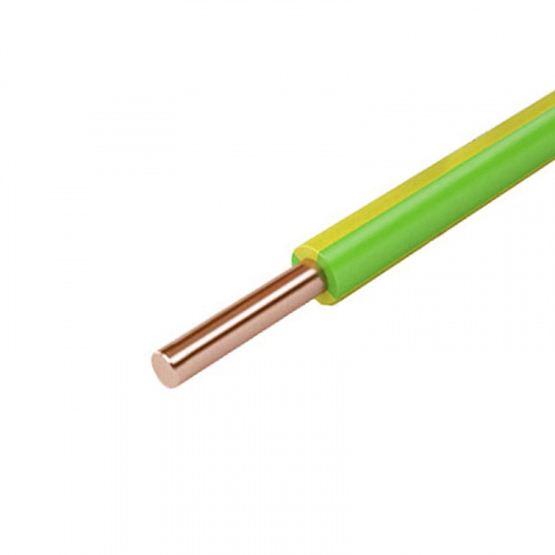 Провод ПуВ 1х4,0 ГОСТ на катушке (500м), желто-зеленый TDM