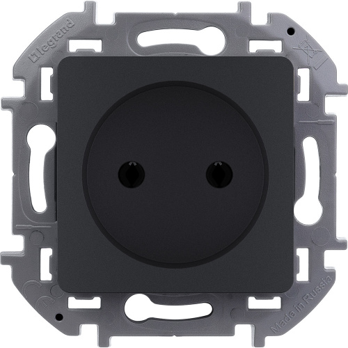 LEGRAND INSPIRIA розетка без заземления антрацит (673713)