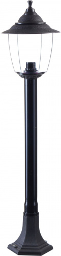 Светильник Прага Эл-11-73-100 60 Вт Е27 напольный на стойке h-1.0 м черный, прозрачный плафон TDM
