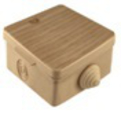 Распаячная коробка ОП 65х65х50мм, крышка, "ЭКО" (сосна), IP54, 4вх. инд. штрихкод TDM