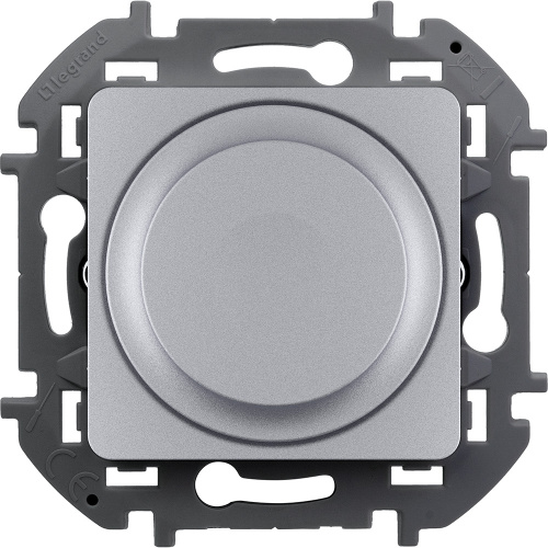LEGRAND INSPIRIA светорегулятор поворотный без нейтрали 300Вт алюминий (673792)