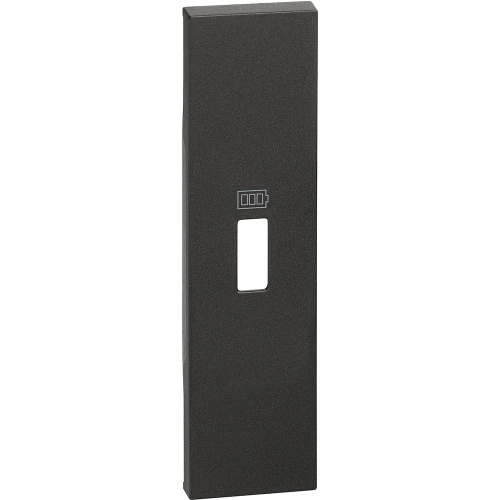 LIVING NOW.Лицевая панель для зарядных устройств USB 1 модуль.Цвет Черный.