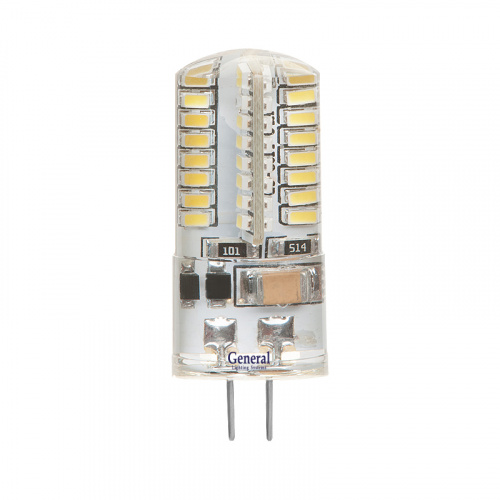 GENERAL лампа светодиодная капсульная GLDEN-G4-3-S-12-2700 силикон (652200)