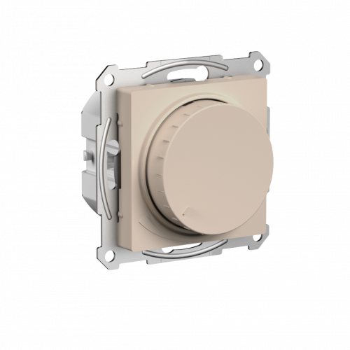 Systeme (Schneider) Electric ATLASDESIGN СВЕТОРЕГУЛЯТОР (диммер) повор-нажим, LED, RC, 400Вт, мех., ПЕСОЧНЫЙ ATN001223