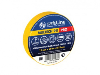 Изолента Safeline 15/20 желтый