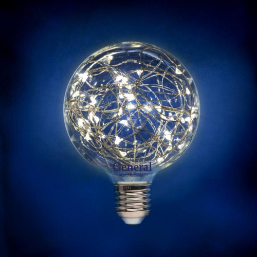 GENERAL лампа светодиодная декоративная шар D95 GLDEN-G95SW-1-230-E27-2700 (649922)