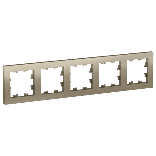 Systeme (Schneider) Electric ATLASDESIGN 5-постовая РАМКА, универсальная, ШАМПАНЬ ATN000505
