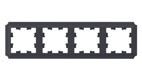 Systeme (Schneider) Electric ATLASDESIGN ANTIQUE 4-постовая РАМКА, универсальная, КАРБОН