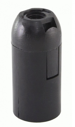 Патрон Е14 подвесной, термостойкий пластик, черный, Б/Н TDM