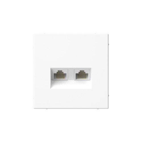 Systeme Electric ARTGALLERY РОЗЕТКА двойная компьютерная RJ45+RJ45, кат. 5е, механизм, БЕЛЫЙ