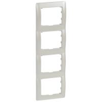 Legrand Galea Life Рамка 4 поста вертикальный монтаж жемчуг (771508)