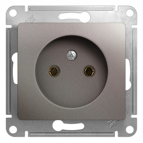 Systeme (Schneider) Electric GLOSSA РОЗЕТКА без заземления,16А, 250В, механизм, ПЛАТИНА