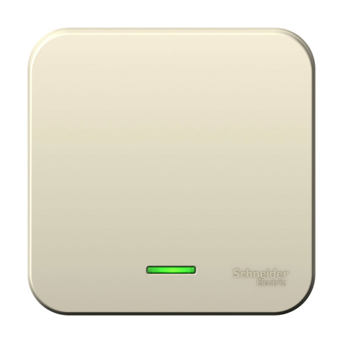 Systeme (Schneider) Electric BLANCA О/У 1-клавишный ВЫКЛЮЧАТЕЛЬ (cх.1) с подс.ИЗОЛ.ПЛ,6А,250В,МОЛОЧНЫЙ