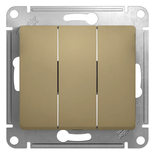 Systeme (Schneider) Electric GLOSSA 3-клавишный ВЫКЛЮЧАТЕЛЬ, сх.3, ТИТАН