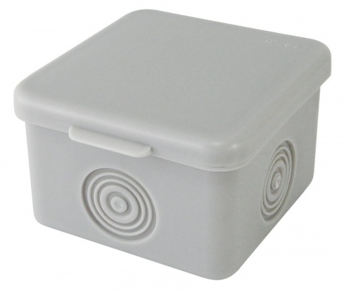Распаячная коробка ОП 100х100х55мм, крышка, IP54, 8вх., без гермовводов TDM