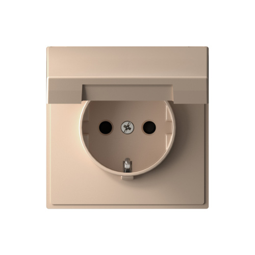 Systeme Electric ARTGALLERY РОЗЕТКА с заземл. со шторк. с крышк., 16А, IP20,  механизм, быстрозажим. клем., ПЕСОЧНЫЙ