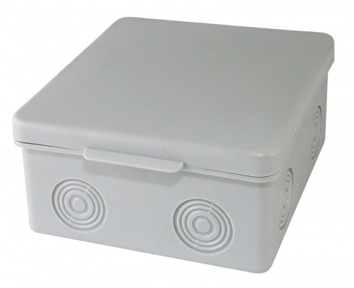 Распаячная коробка ОП 80х80х50мм, крышка, IP54, 7вх., без гермовводов TDM