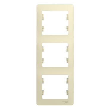 Systeme (Schneider) Electric GLOSSA рамка 3-я вертикаль бежевый