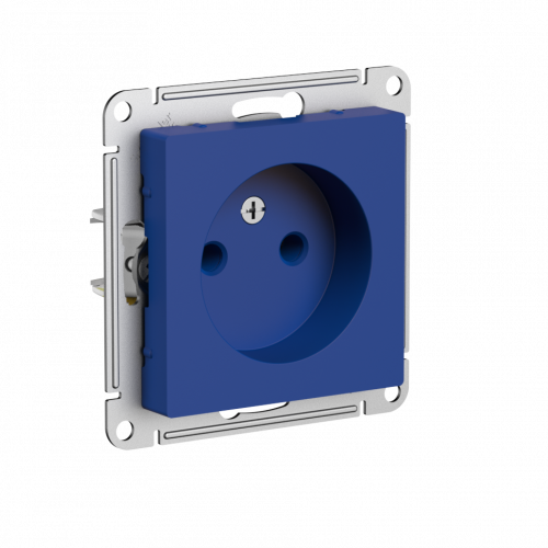 Systeme (Schneider) Electric ATLASDESIGN РОЗЕТКА без заземления без шторок, 16А, механизм, АКВАМАРИН ATN001141
