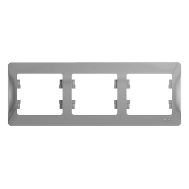 Systeme (Schneider) Electric GLOSSA 3-постовая РАМКА, горизонтальная, АЛЮМИНИЙ