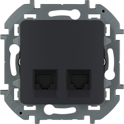 LEGRAND INSPIRIA двойная розетка RJ 45 кат. 6 UTP антрацит (673843)