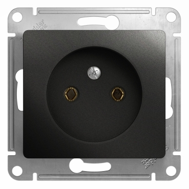 Systeme (Schneider) Electric GLOSSA РОЗЕТКА без заземления, 16А, механизм, АНТРАЦИТ
