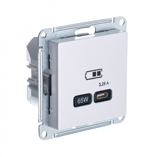 Systeme (Schneider) Electric ATLASDESIGN USB РОЗЕТКА тип-С 65Вт высокоскор.заряд. QC, PD, механизм, ЖЕМЧУГ