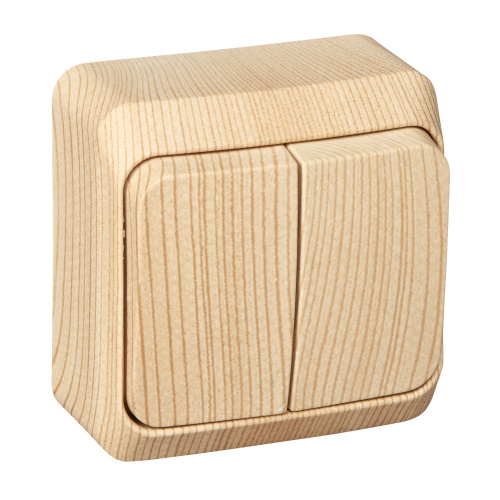 ЭТЮД О/У 2-клавишный ВЫКЛЮЧАТЕЛЬ 10 АХ, СОСНА, Россия