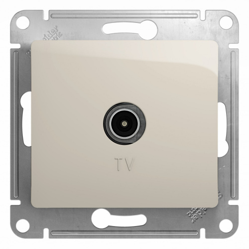 Systeme (Schneider) Electric GLOSSA TV АНТЕННА коннектор, механизм, МОЛОЧНЫЙ