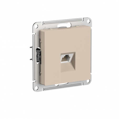 Systeme (Schneider) Electric ATLASDESIGN РОЗЕТКА компьютерная RJ45, кат. 5Е, механизм, ПЕСОЧНЫЙ ATN001283