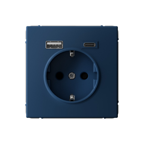Systeme Electric ARTGALLERY РОЗЕТКА 16А с 2 USB A+C, 5В/2,4А/3,0А, 2х5В/1,5А, механизм, АКВАМАРИН