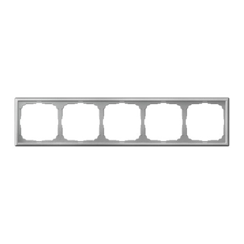 Systeme Electric ARTGALLERY 5-постовая РАМКА, универсальная, АЛЮМИНИЙ