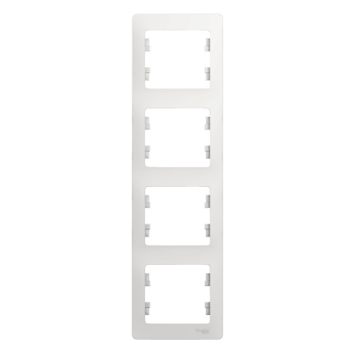 Systeme (Schneider) Electric GLOSSA рамка 4-я вертикаль белая