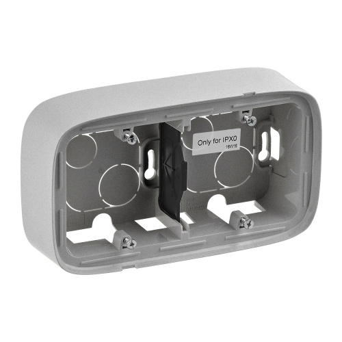 Legrand Valena ALLURE. Коробка для накладного монтажа, 2-постовая. Алюминий