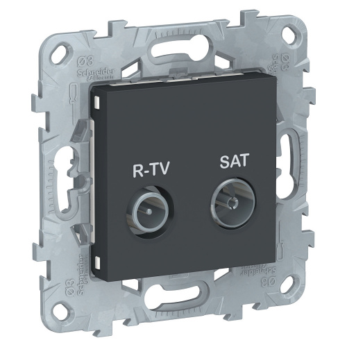 Systeme (Schneider) Electric UNICA NEW розетка R-TV/SAT, оконечная, антрацит (NU545554)