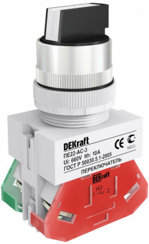 Schneider electric DEKraft Перекл. на 3 фикс. полож. I-O-II станд. ручка ПЕ-22