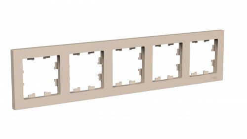 Systeme (Schneider) Electric ATLASDESIGN 5-постовая РАМКА, универсальная, ПЕСОЧНЫЙ ATN001205